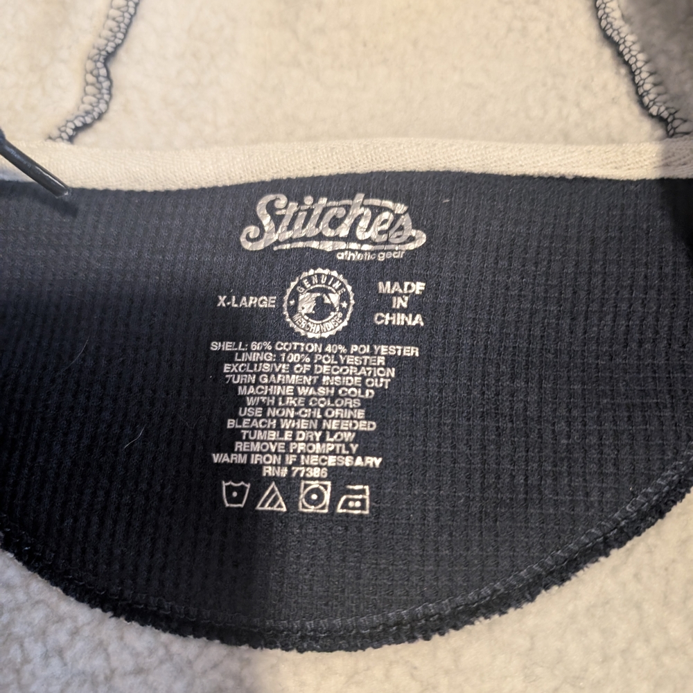 Stitches Navy Zip Up Detroit Hoodie Sweatshirt (XL) - Picture 7 of 7